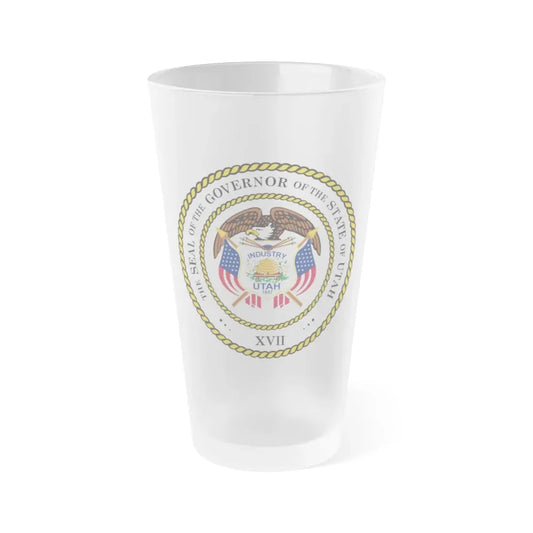 Seal of the Governor of Utah 2011 - Frosted Pint Glass 16oz 16oz Frosted - Go Mug Yourself