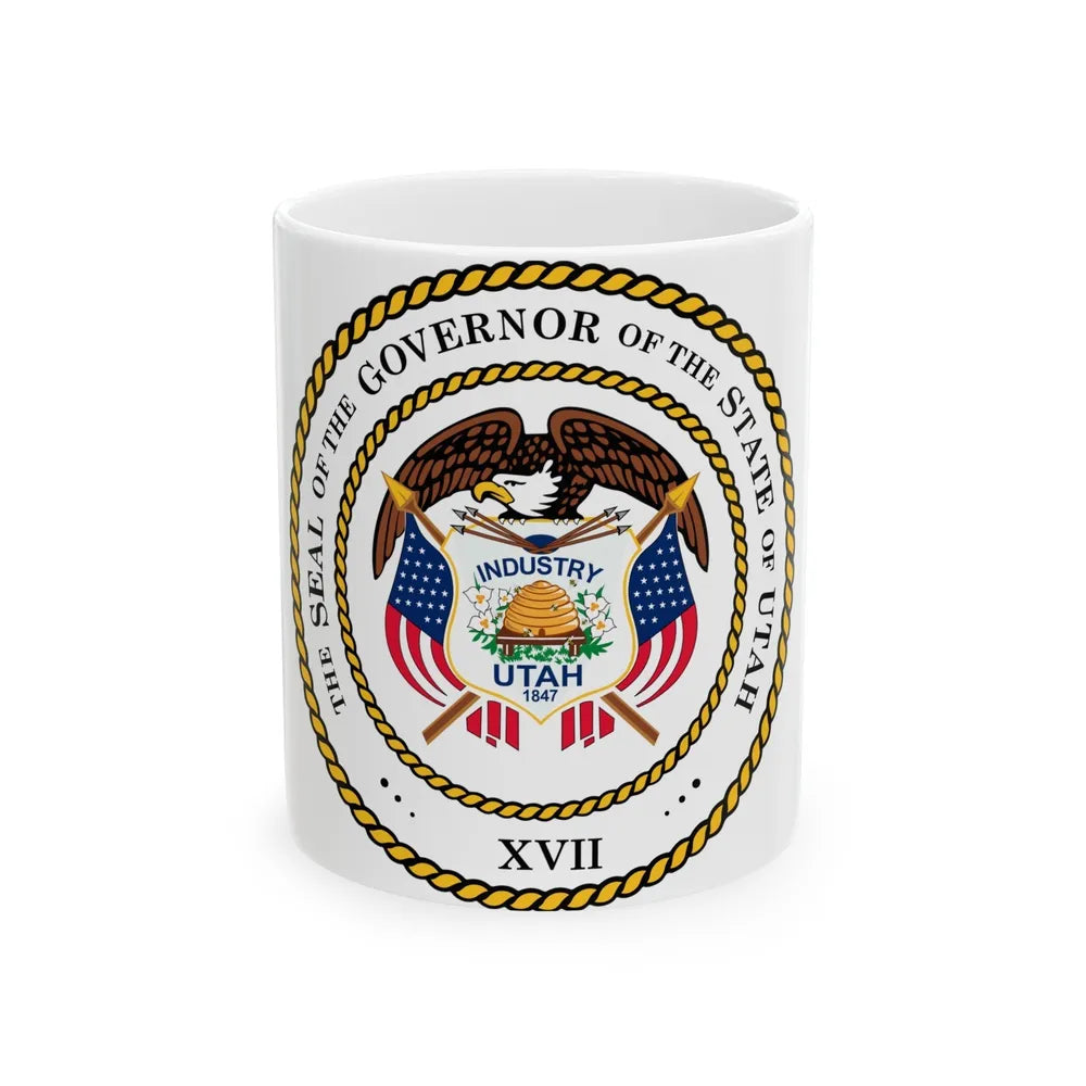 Seal of the Governor of Utah 2011 - White Coffee Mug-11oz-Go Mug Yourself