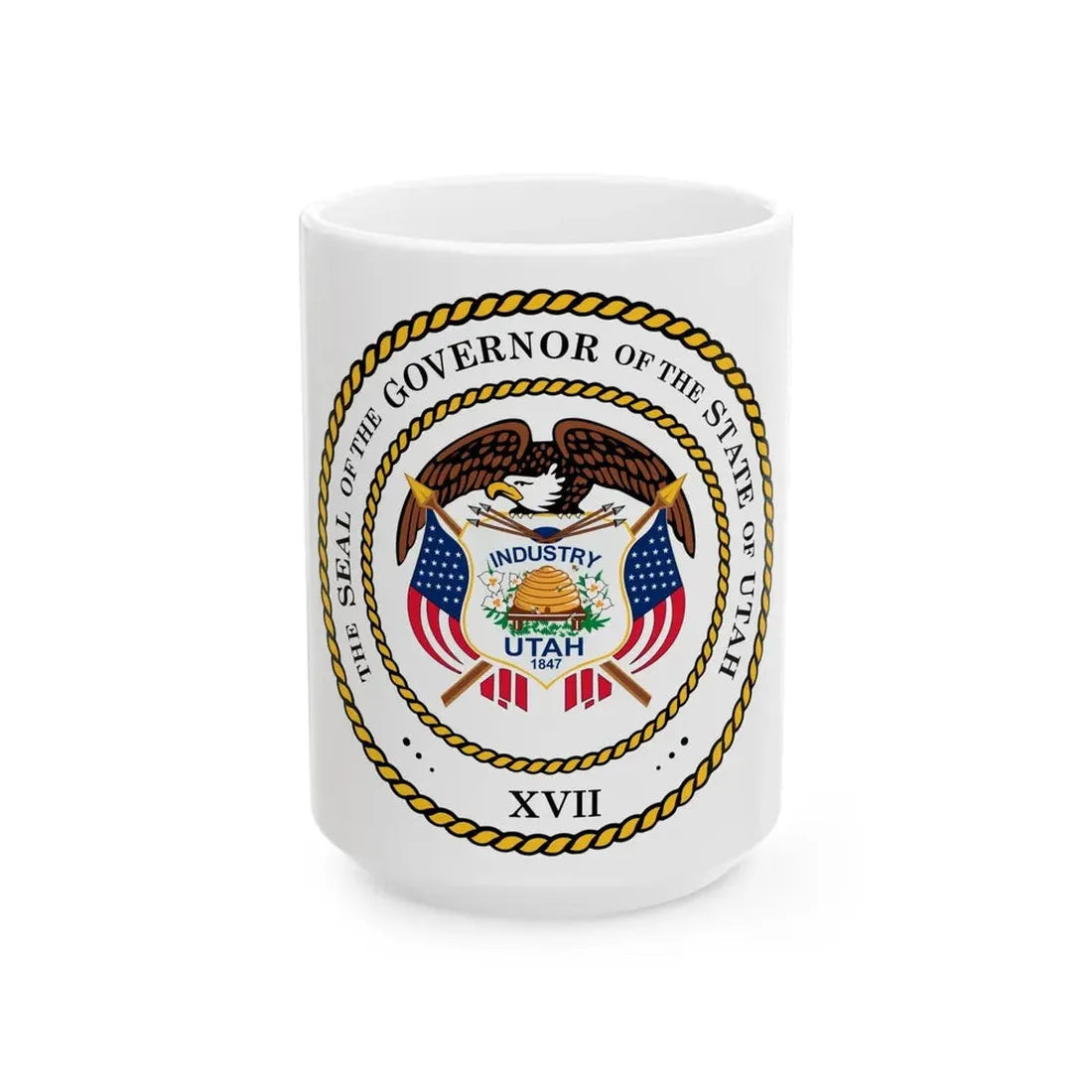 Seal of the Governor of Utah 2011 - White Coffee Mug 15oz - Go Mug Yourself