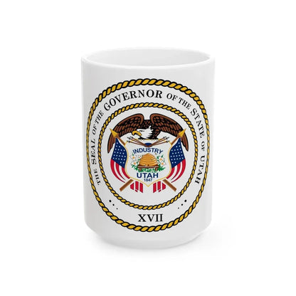 Seal of the Governor of Utah 2011 - White Coffee Mug 15oz - Go Mug Yourself