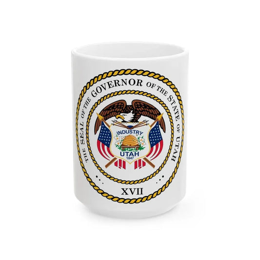 Seal of the Governor of Utah 2011 - White Coffee Mug 15oz - Go Mug Yourself