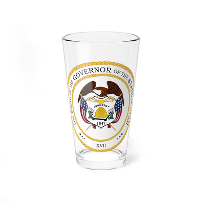 Seal of the Governor of Utah - Pint Glass 16oz-16oz-Go Mug Yourself