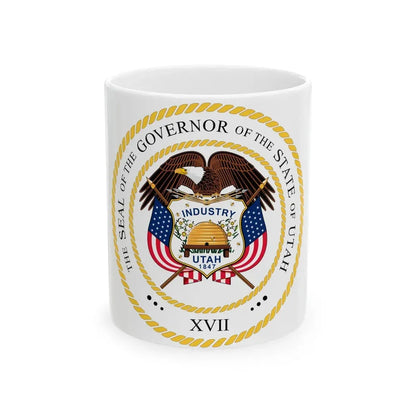 Seal of the Governor of Utah v2 - White Coffee Mug 11oz - Go Mug Yourself