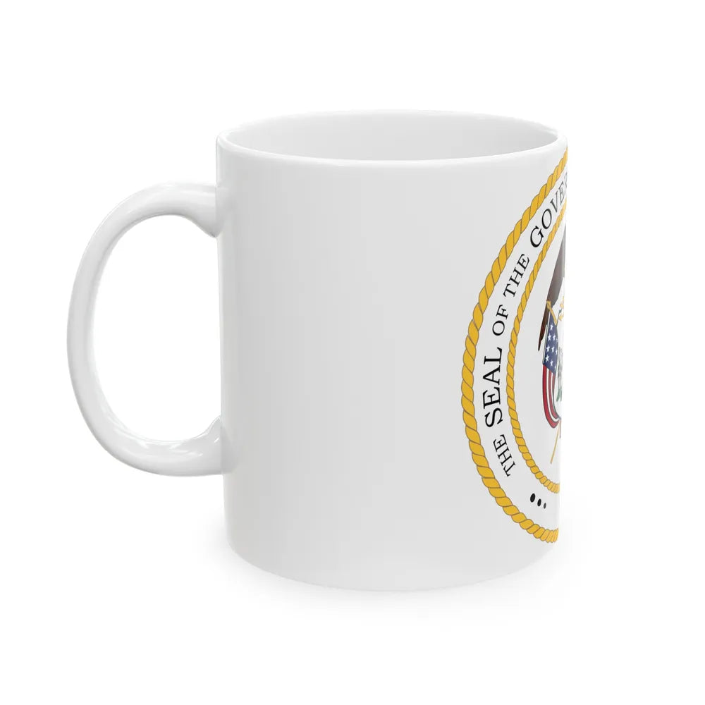 Seal of the Governor of Utah - White Coffee Mug-Go Mug Yourself