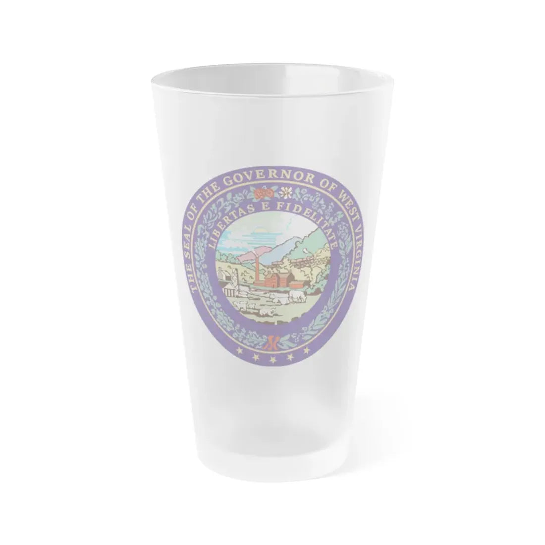 Seal of the Governor of West Virginia - Frosted Pint Glass 16oz 16oz Frosted - Go Mug Yourself