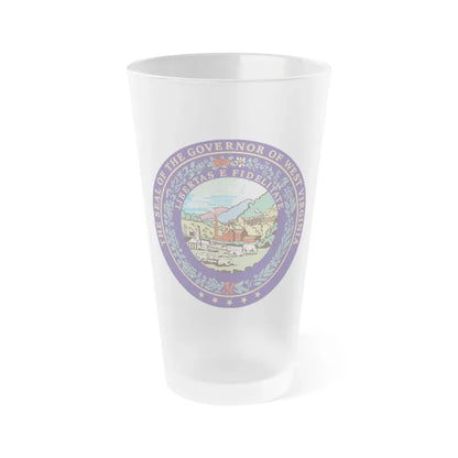 Seal of the Governor of West Virginia - Frosted Pint Glass 16oz 16oz Frosted - Go Mug Yourself