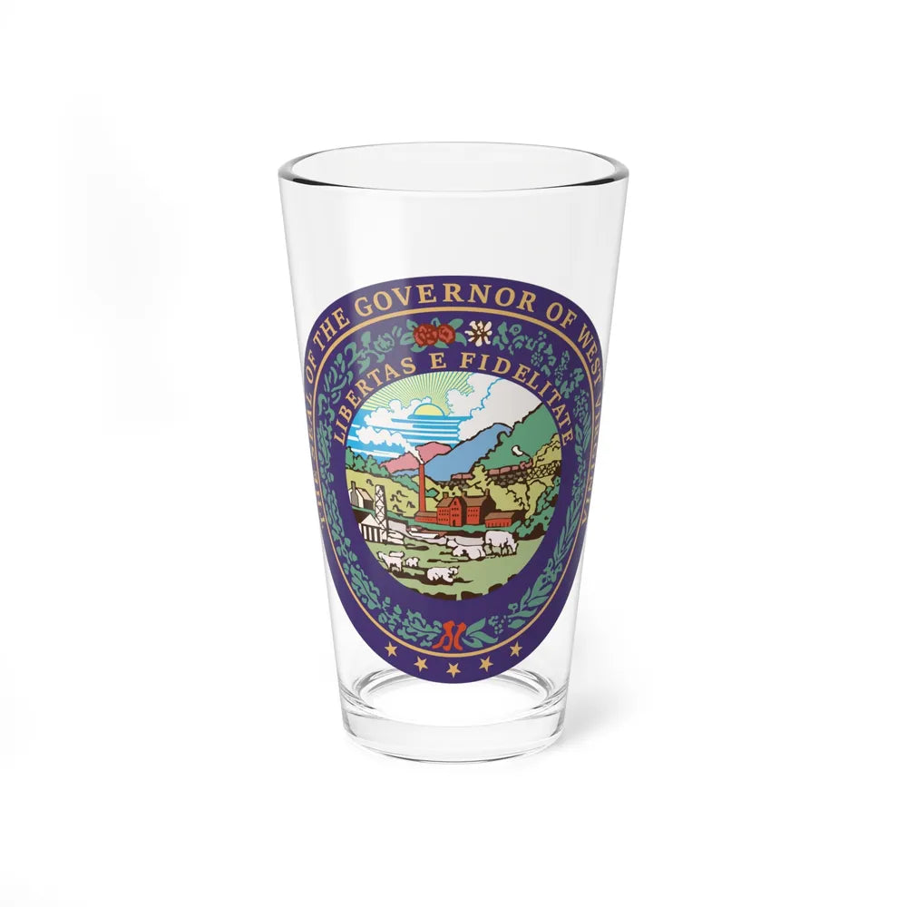 Seal of the Governor of West Virginia - Pint Glass 16oz-16oz-Go Mug Yourself