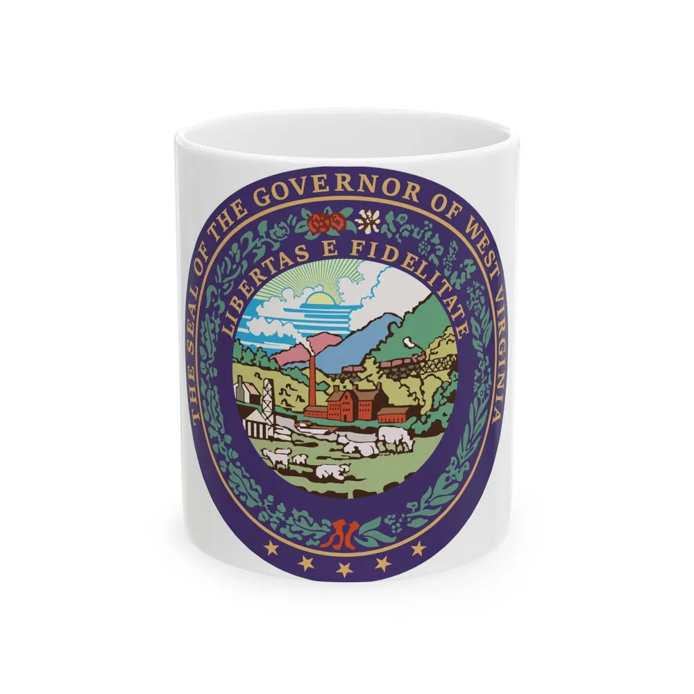 Seal of the Governor of West Virginia - White Coffee Mug-11oz-Go Mug Yourself