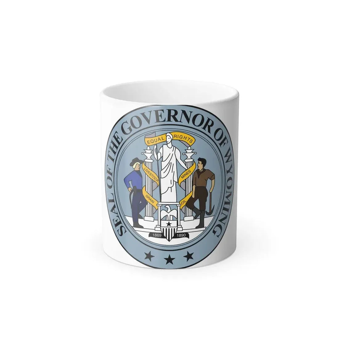 Seal of the Governor of Wyoming - Color Changing Coffee Mug 11oz - Go Mug Yourself
