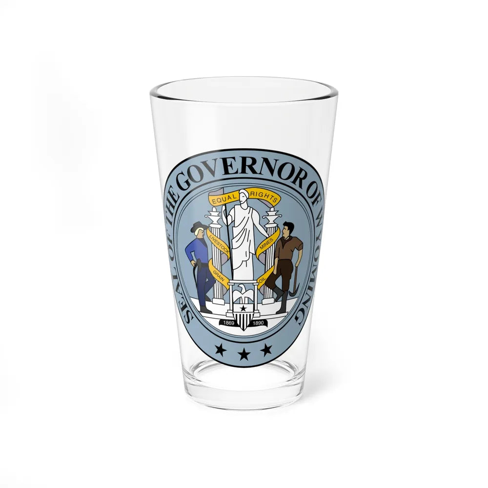 Seal of the Governor of Wyoming - Pint Glass 16oz-16oz-Go Mug Yourself