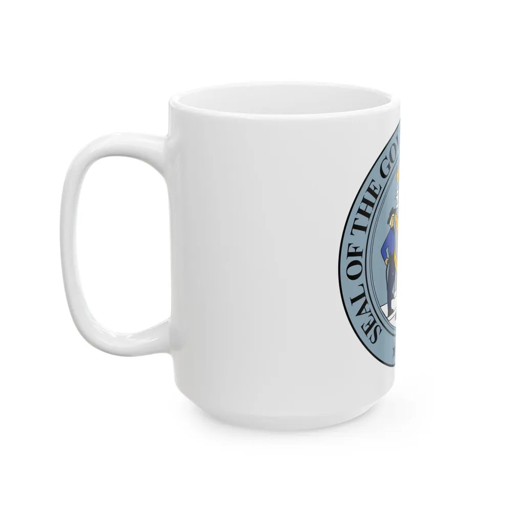 Seal of the Governor of Wyoming - White Coffee Mug-Go Mug Yourself