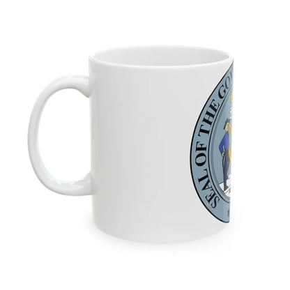 Seal of the Governor of Wyoming - White Coffee Mug-Go Mug Yourself