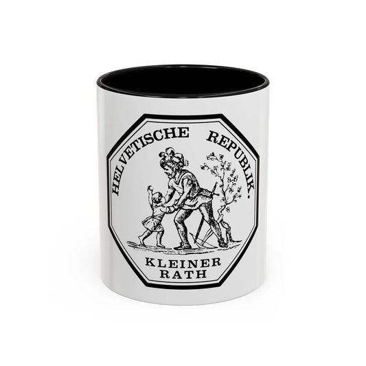 Seal of the Helvetic Republic, Kleiner Rath - Accent Coffee Mug 11oz Black - Go Mug Yourself