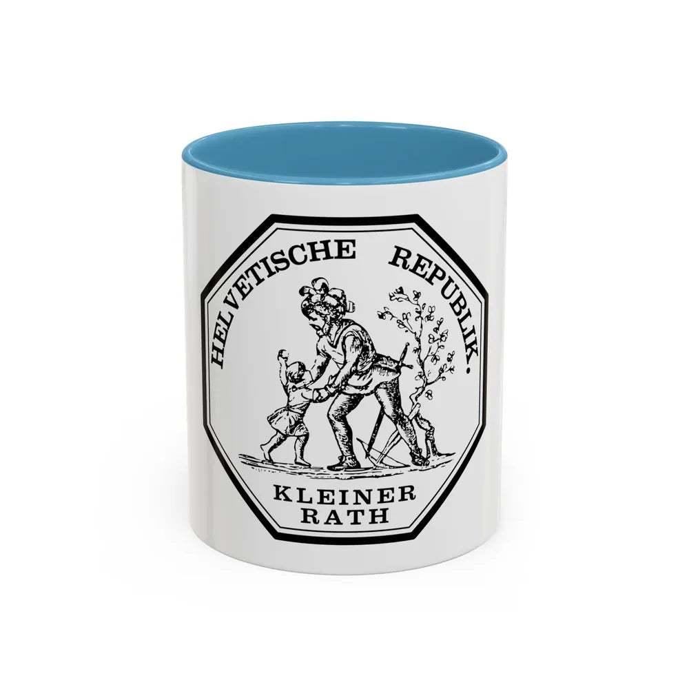 Seal of the Helvetic Republic, Kleiner Rath - Accent Coffee Mug 11oz Light Blue - Go Mug Yourself