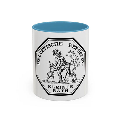 Seal of the Helvetic Republic, Kleiner Rath - Accent Coffee Mug 11oz Light Blue - Go Mug Yourself