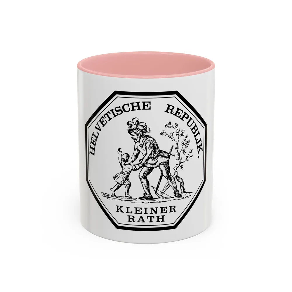 Seal of the Helvetic Republic, Kleiner Rath - Accent Coffee Mug 11oz Pink - Go Mug Yourself