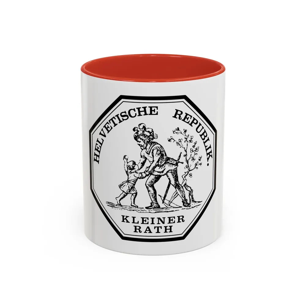 Seal of the Helvetic Republic, Kleiner Rath - Accent Coffee Mug 11oz Red - Go Mug Yourself