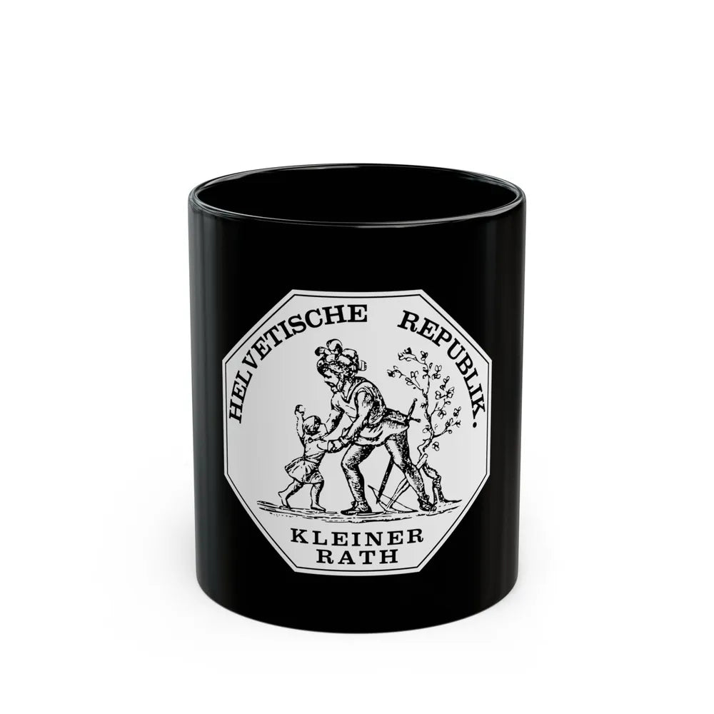 Seal of the Helvetic Republic, Kleiner Rath - Black Coffee Mug-11oz-Go Mug Yourself