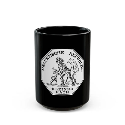 Seal of the Helvetic Republic, Kleiner Rath - Black Coffee Mug-15oz-Go Mug Yourself