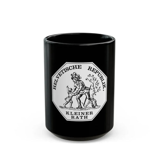 Seal of the Helvetic Republic, Kleiner Rath - Black Coffee Mug 15oz - Go Mug Yourself