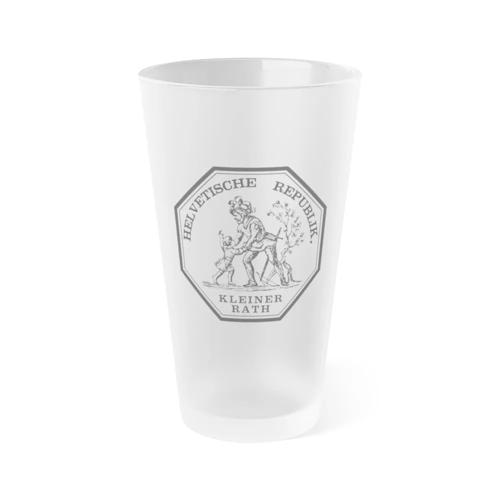 Seal of the Helvetic Republic, Kleiner Rath - Frosted Pint Glass 16oz-16oz-Frosted-Go Mug Yourself