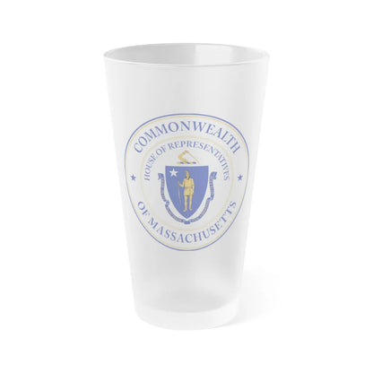 Seal of the House of Representatives of Massachusetts - Frosted Pint Glass 16oz-16oz-Frosted-Go Mug Yourself