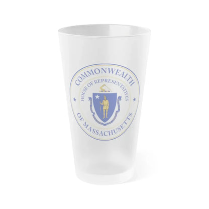Seal of the House of Representatives of Massachusetts - Frosted Pint Glass 16oz 16oz Frosted - Go Mug Yourself