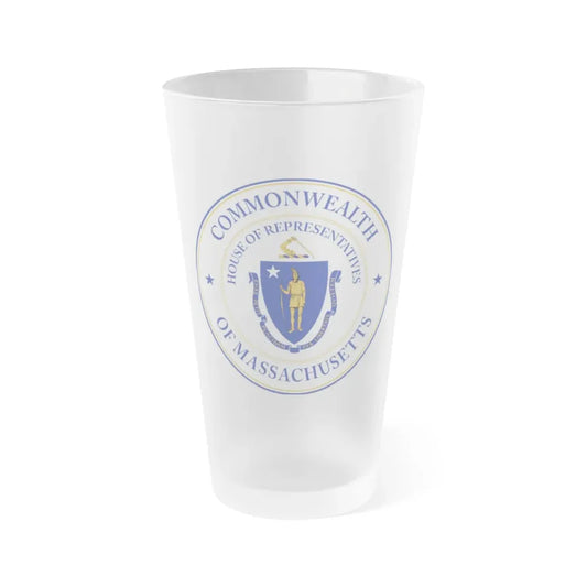 Seal of the House of Representatives of Massachusetts - Frosted Pint Glass 16oz 16oz Frosted - Go Mug Yourself