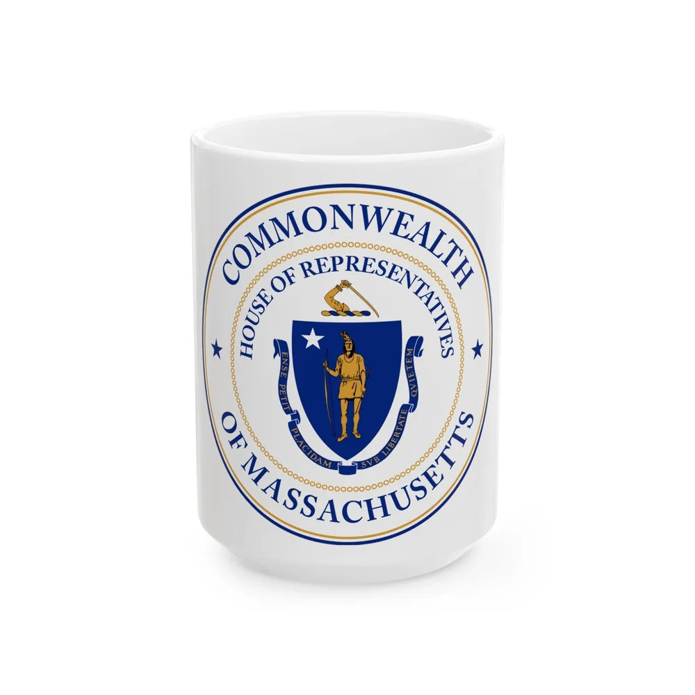 Seal of the House of Representatives of Massachusetts - White Coffee Mug-15oz-Go Mug Yourself