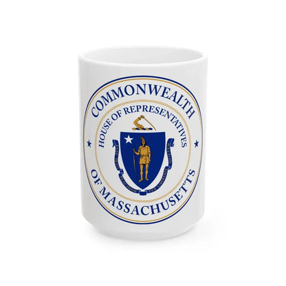 Seal of the House of Representatives of Massachusetts - White Coffee Mug 15oz - Go Mug Yourself