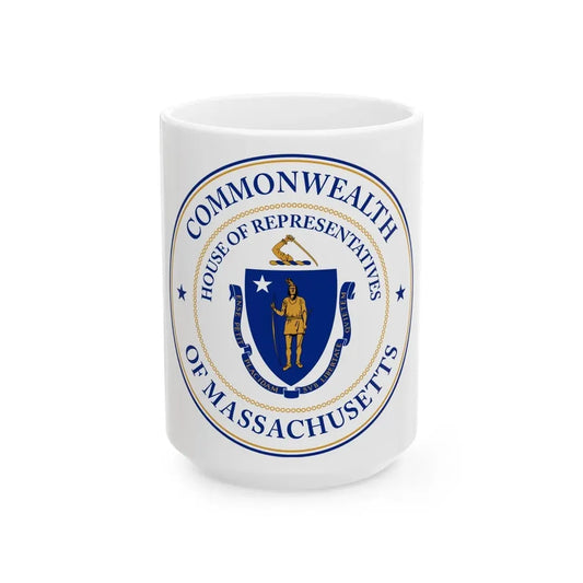 Seal of the House of Representatives of Massachusetts - White Coffee Mug 15oz - Go Mug Yourself