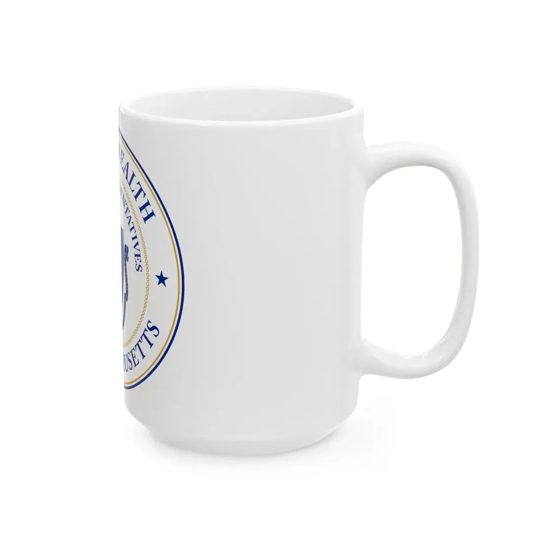Seal of the House of Representatives of Massachusetts - White Coffee Mug - Go Mug Yourself