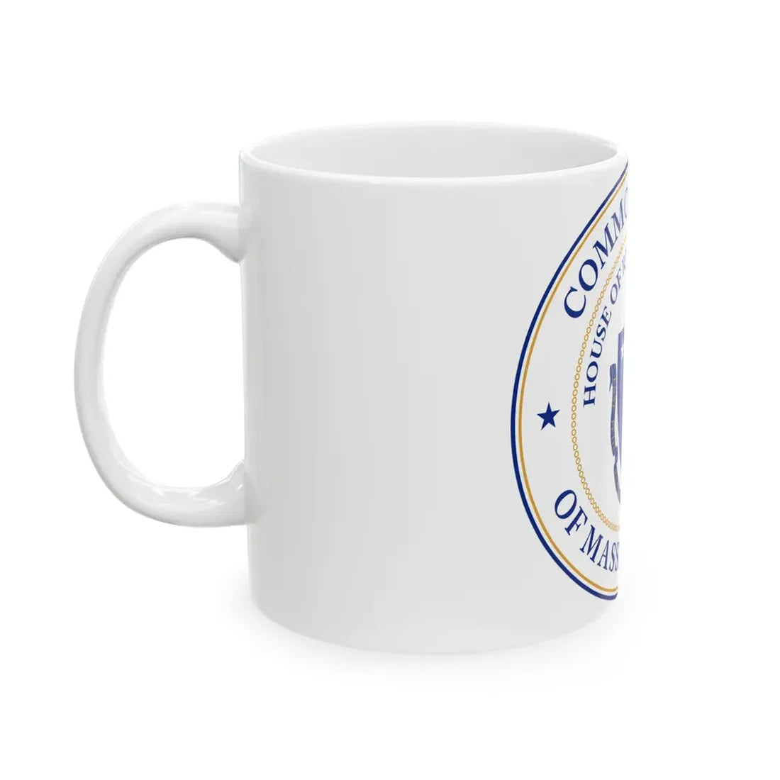 Seal of the House of Representatives of Massachusetts - White Coffee Mug - Go Mug Yourself