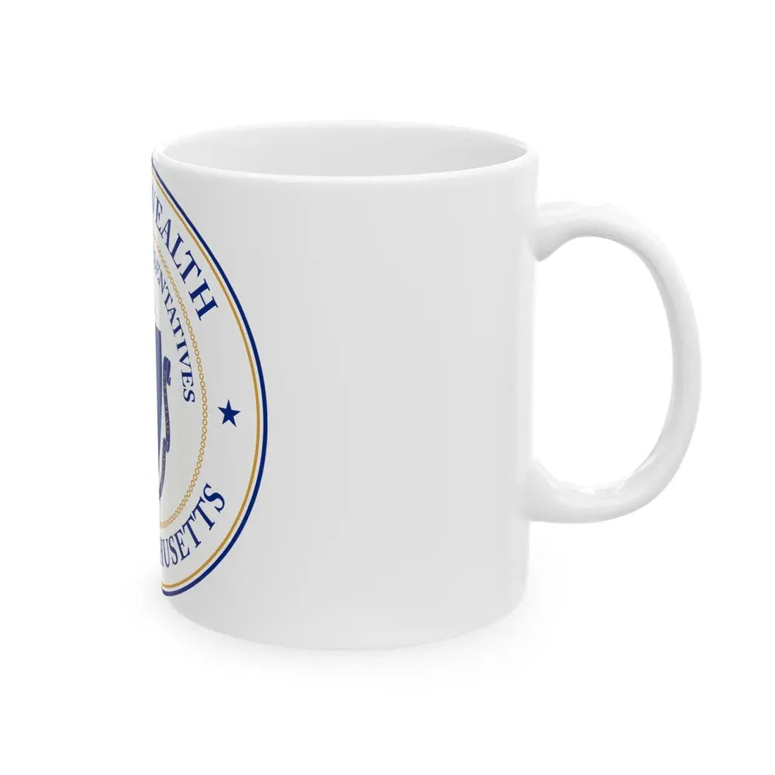 Seal of the House of Representatives of Massachusetts - White Coffee Mug - Go Mug Yourself