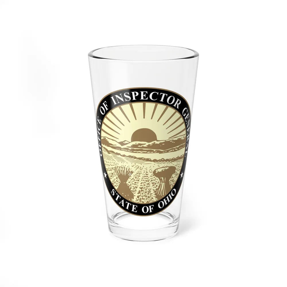 Seal of the Inspector General of Ohio - Pint Glass 16oz-16oz-Go Mug Yourself