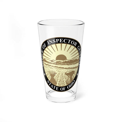 Seal of the Inspector General of Ohio - Pint Glass 16oz-16oz-Go Mug Yourself