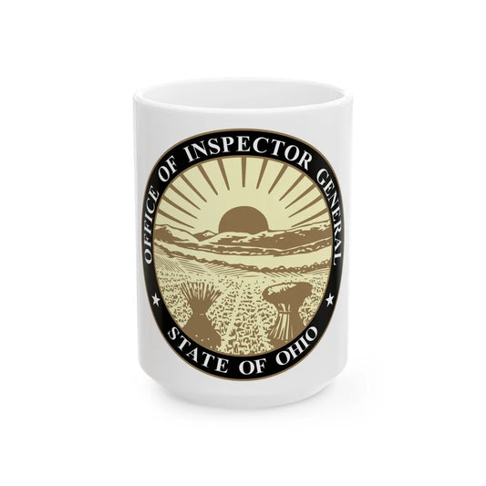 Seal of the Inspector General of Ohio - White Coffee Mug-15oz-Go Mug Yourself