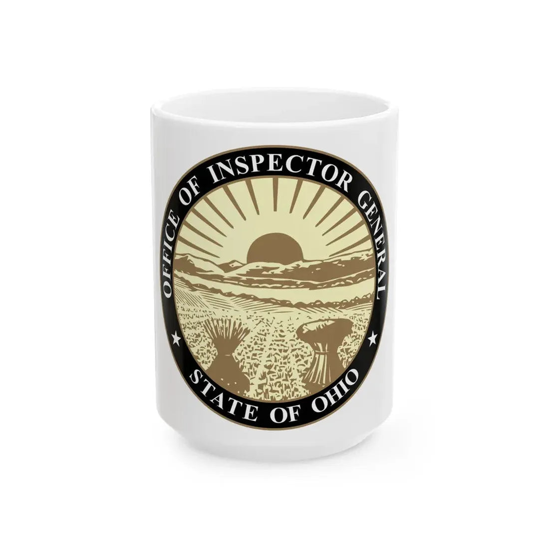 Seal of the Inspector General of Ohio - White Coffee Mug 15oz - Go Mug Yourself