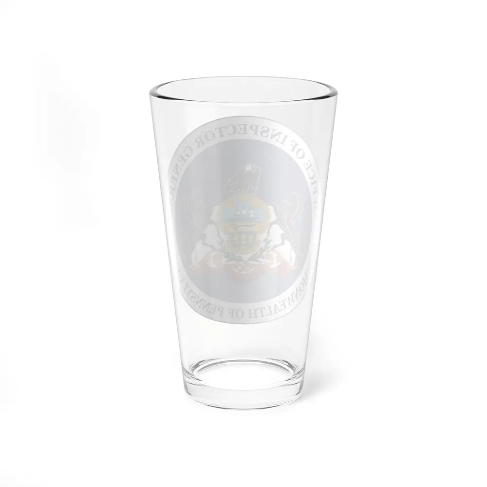 Seal of the Inspector General of Pennsylvania - Pint Glass 16oz-Go Mug Yourself