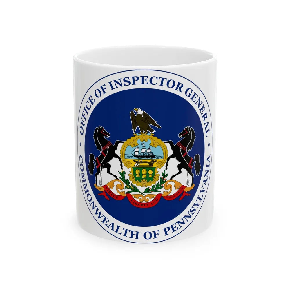 Seal of the Inspector General of Pennsylvania - White Coffee Mug-11oz-Go Mug Yourself