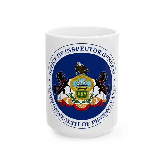 Seal of the Inspector General of Pennsylvania - White Coffee Mug 15oz - Go Mug Yourself