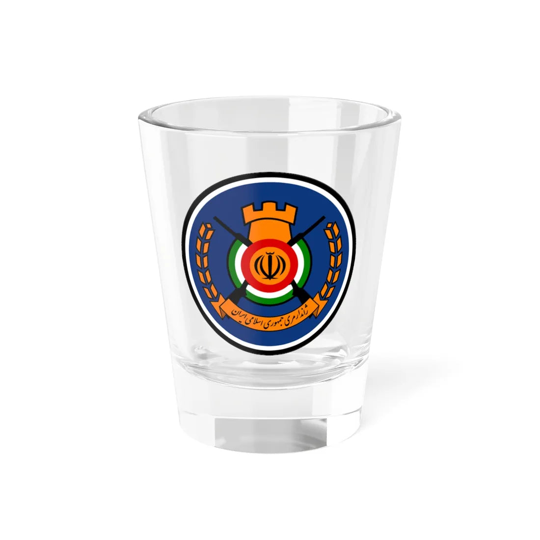 Seal of the Iranian Gendarmerie (Iran) (Coat of Arms) Shot Glass 1.5oz 1.5oz - Go Mug Yourself