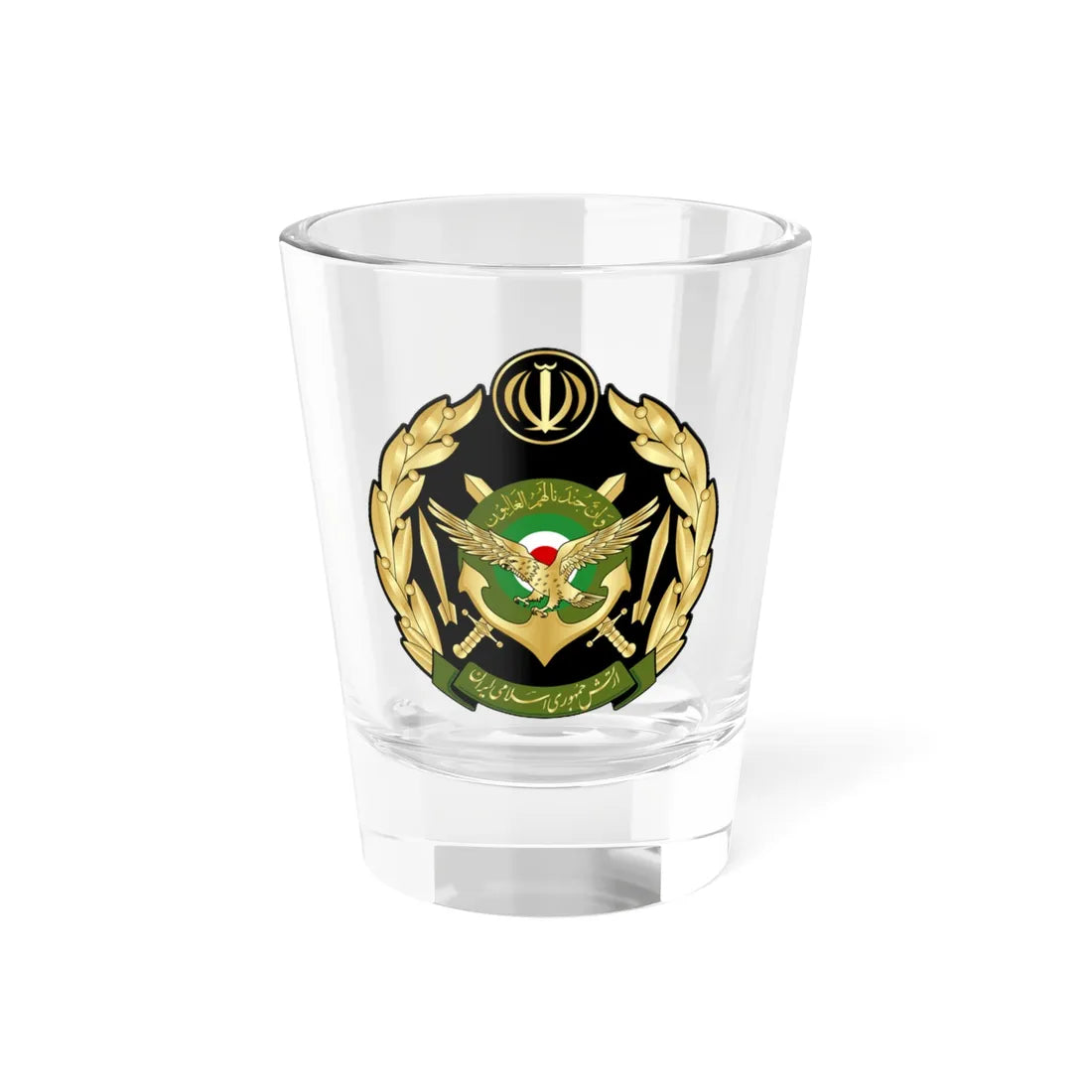 Seal of the Islamic Republic of Iran Army (Iran) (Coat of Arms) Shot Glass 1.5oz 1.5oz - Go Mug Yourself