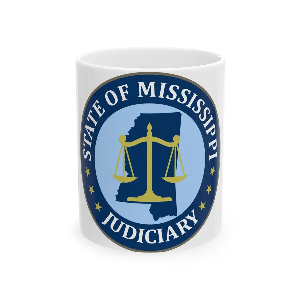 Seal of the Judiciary of Mississippi - White Coffee Mug-11oz-Go Mug Yourself