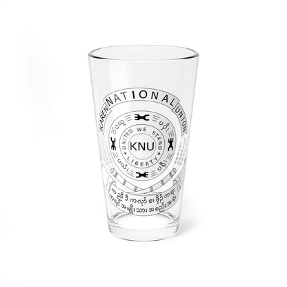 Seal of the Karen National Union (Myanmar) (Coat of Arms) Pint Glass 16oz 16oz - Go Mug Yourself