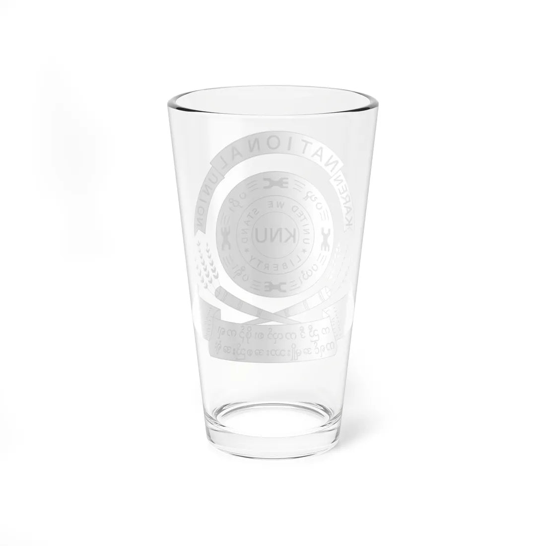 Seal of the Karen National Union (Myanmar) (Coat of Arms) Pint Glass 16oz - Go Mug Yourself
