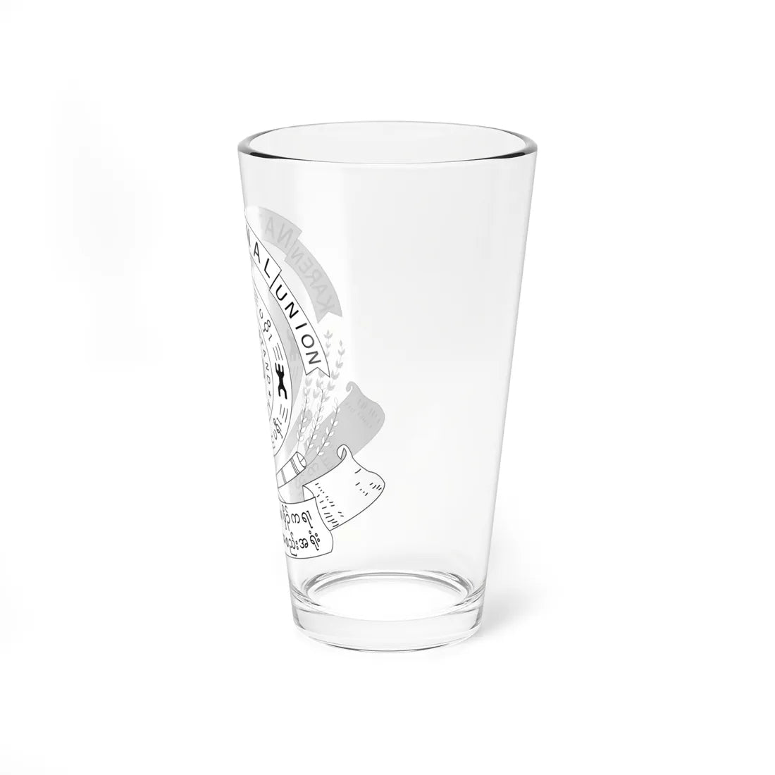Seal of the Karen National Union (Myanmar) (Coat of Arms) Pint Glass 16oz - Go Mug Yourself