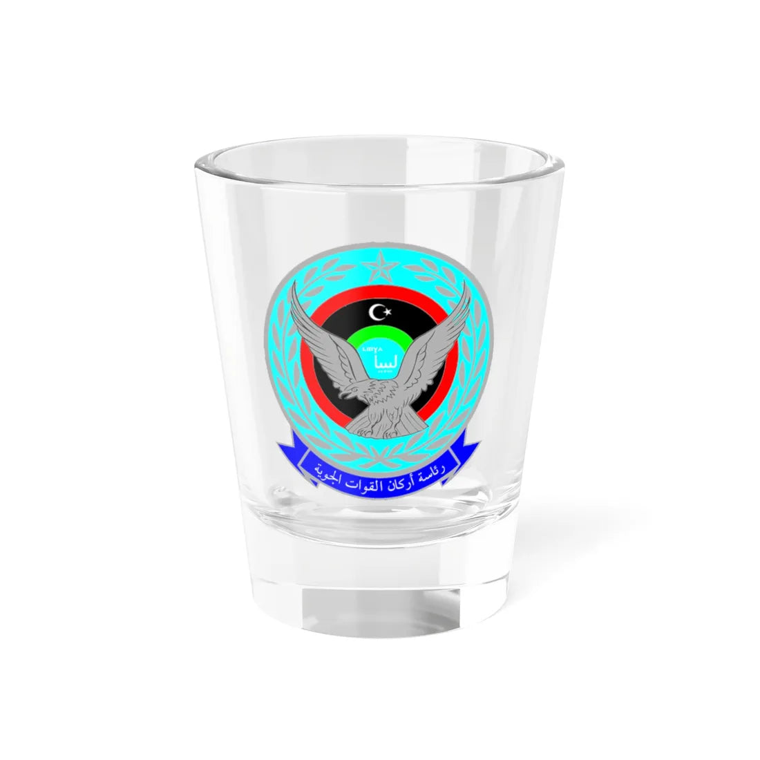 Seal of the Libyan Air Force (Libya) (Coat of Arms) Shot Glass 1.5oz 1.5oz - Go Mug Yourself