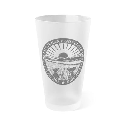 Seal of the Lieutenant Governor of Ohio - Frosted Pint Glass 16oz-16oz-Frosted-Go Mug Yourself