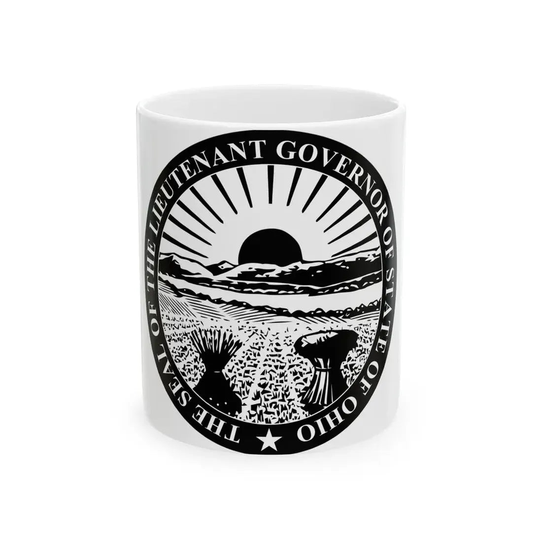 Seal of the Lieutenant Governor of Ohio - White Coffee Mug 11oz - Go Mug Yourself
